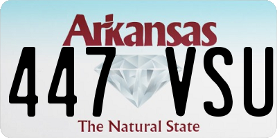 AR license plate 447VSU