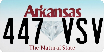 AR license plate 447VSV