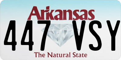 AR license plate 447VSY