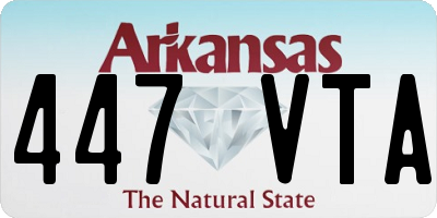 AR license plate 447VTA