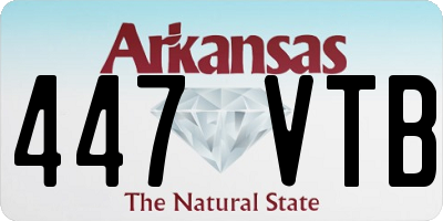 AR license plate 447VTB