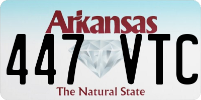 AR license plate 447VTC