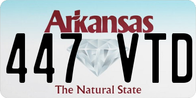 AR license plate 447VTD