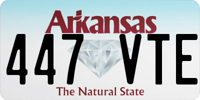 AR license plate 447VTE