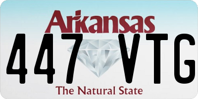 AR license plate 447VTG