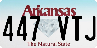 AR license plate 447VTJ