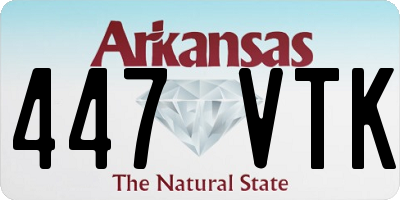AR license plate 447VTK