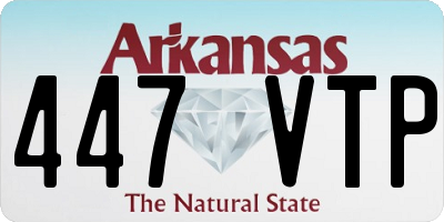 AR license plate 447VTP