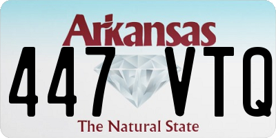 AR license plate 447VTQ