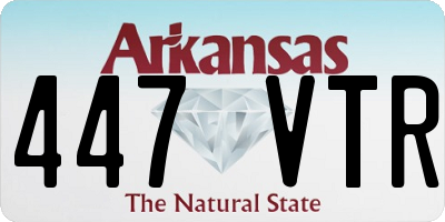 AR license plate 447VTR
