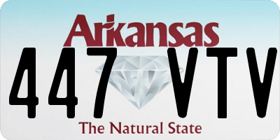 AR license plate 447VTV