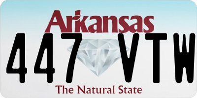 AR license plate 447VTW