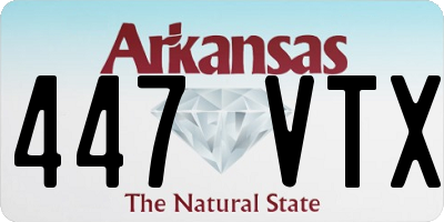 AR license plate 447VTX