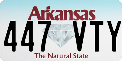 AR license plate 447VTY