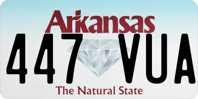 AR license plate 447VUA