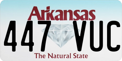 AR license plate 447VUC