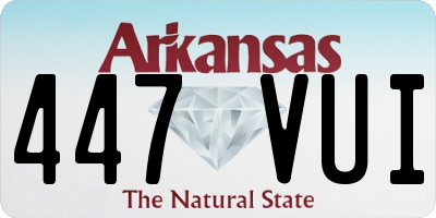 AR license plate 447VUI