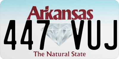 AR license plate 447VUJ