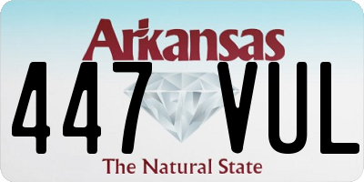 AR license plate 447VUL