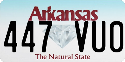 AR license plate 447VUO