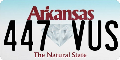 AR license plate 447VUS