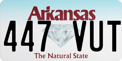 AR license plate 447VUT