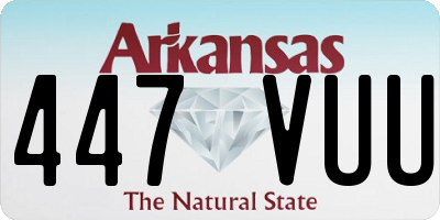 AR license plate 447VUU