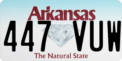 AR license plate 447VUW