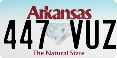 AR license plate 447VUZ