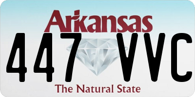 AR license plate 447VVC