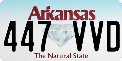 AR license plate 447VVD