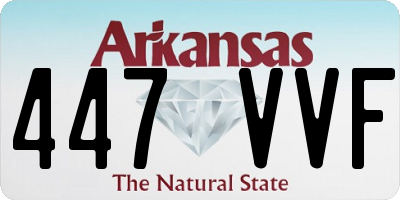 AR license plate 447VVF