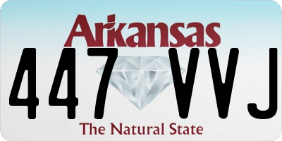 AR license plate 447VVJ