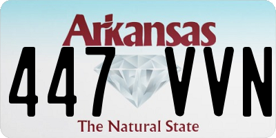 AR license plate 447VVN
