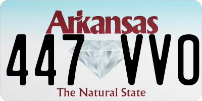 AR license plate 447VVO