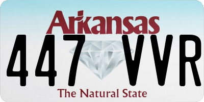AR license plate 447VVR