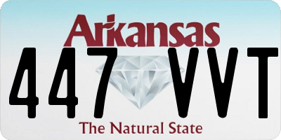 AR license plate 447VVT