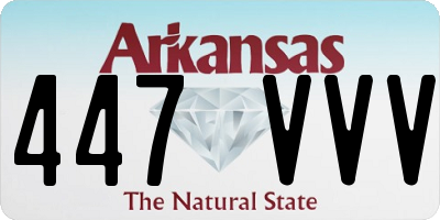 AR license plate 447VVV