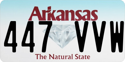 AR license plate 447VVW