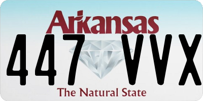 AR license plate 447VVX