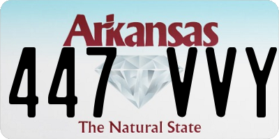 AR license plate 447VVY
