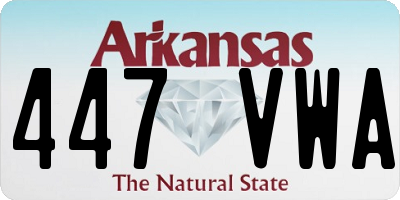 AR license plate 447VWA