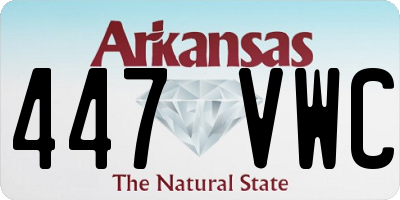 AR license plate 447VWC