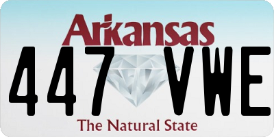 AR license plate 447VWE