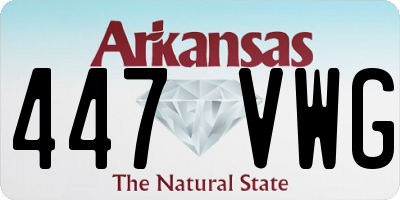 AR license plate 447VWG