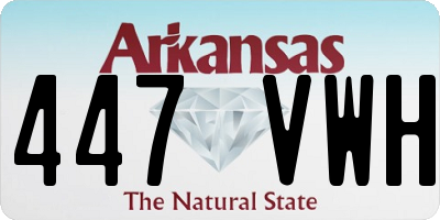 AR license plate 447VWH