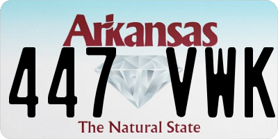 AR license plate 447VWK