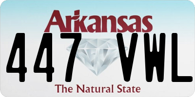 AR license plate 447VWL