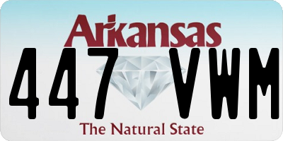 AR license plate 447VWM