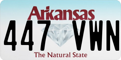 AR license plate 447VWN